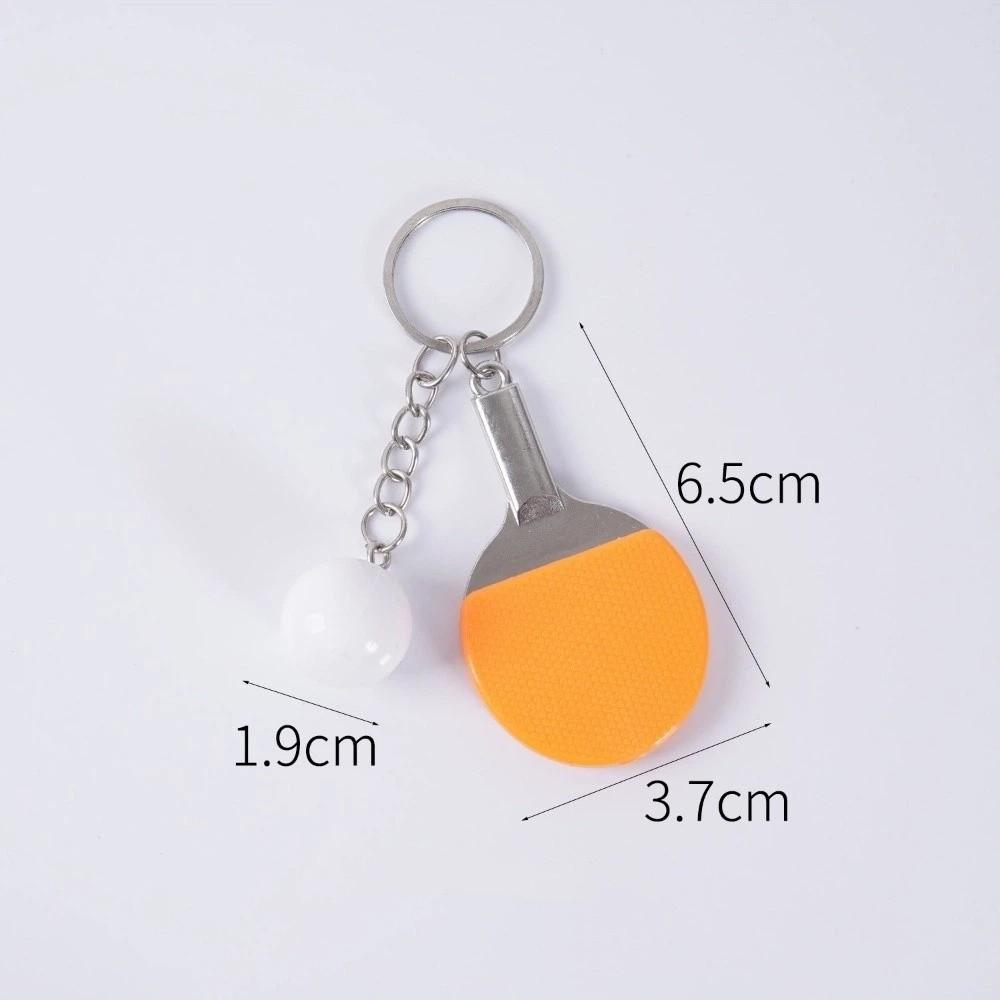 Ball Sports Fans Ping Pong Racket Pendants 7 Colors Bag Pendant Cute Key Ring  Gift Ornament