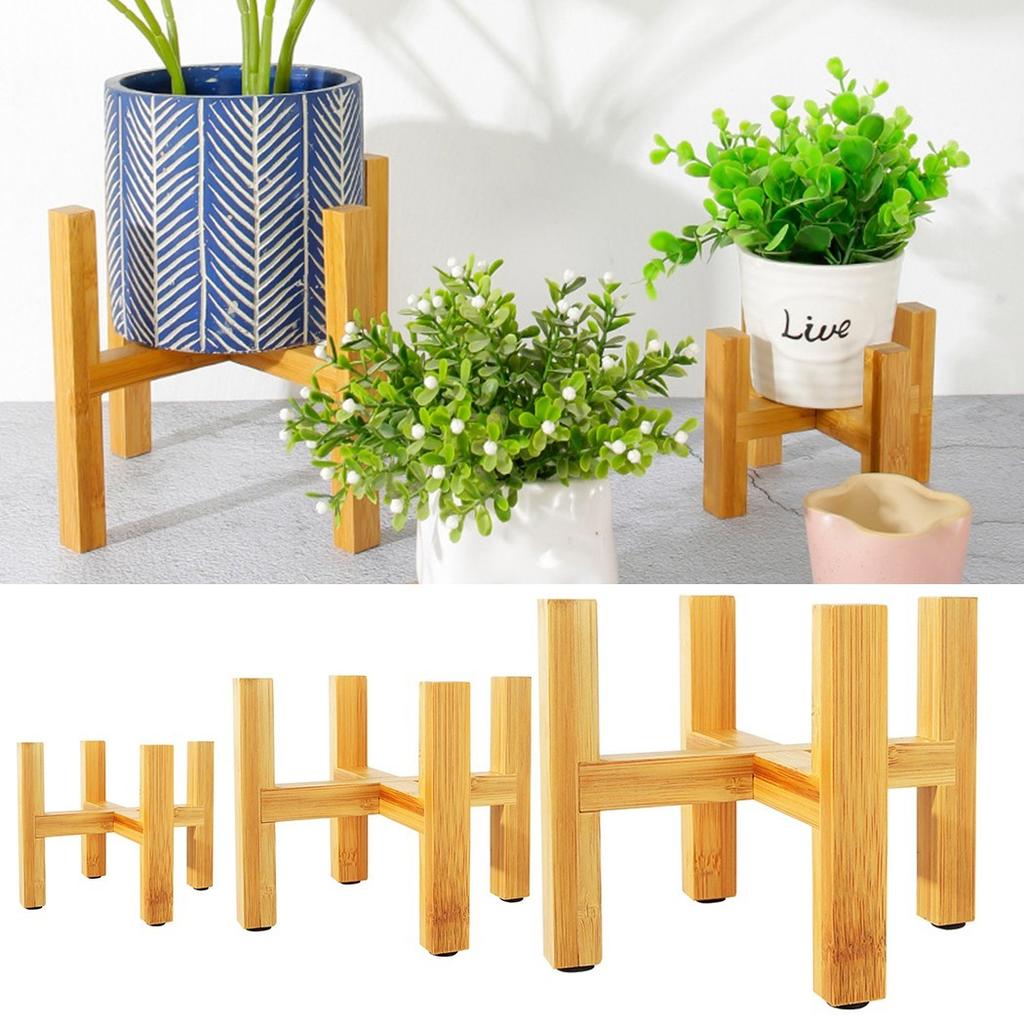 Drewniany stojak na rośliny do ogrodu wewnętrznego, półka, organizer na bonsai
