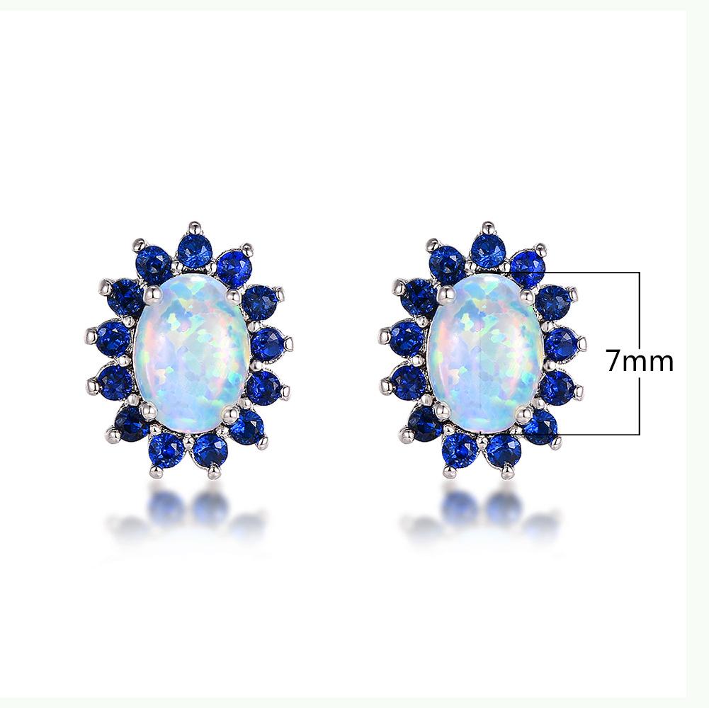 Personalized Oval Edged Diamond Studded Earrings with Small Diamonds