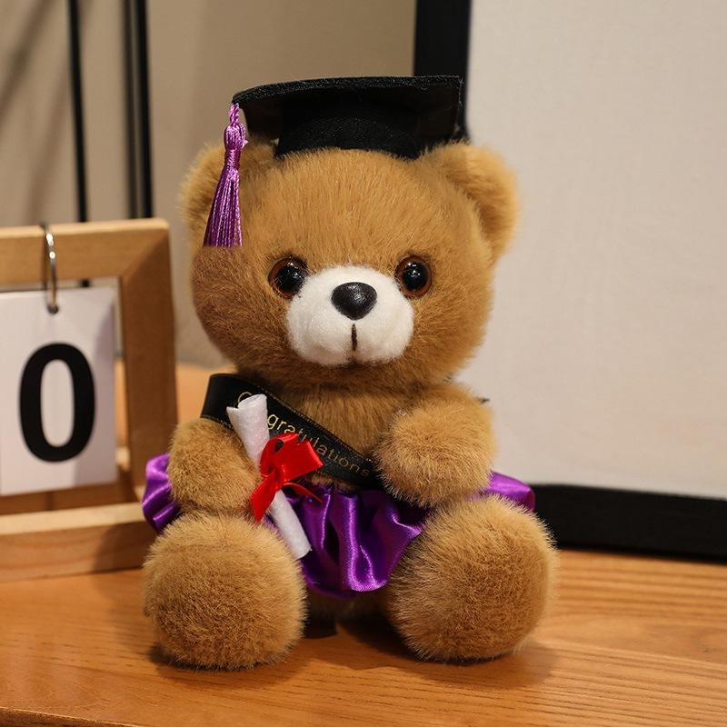 Dress Dr. Bear Doll Plush Toy Dr. Hat Bear Hug Bear Doll Ragdoll Graduation Gift