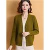 Women's Autumn Loose and Thick Knitted Cardigan, Middle-aged Mother's Simple and Elegant Sweater Jacket