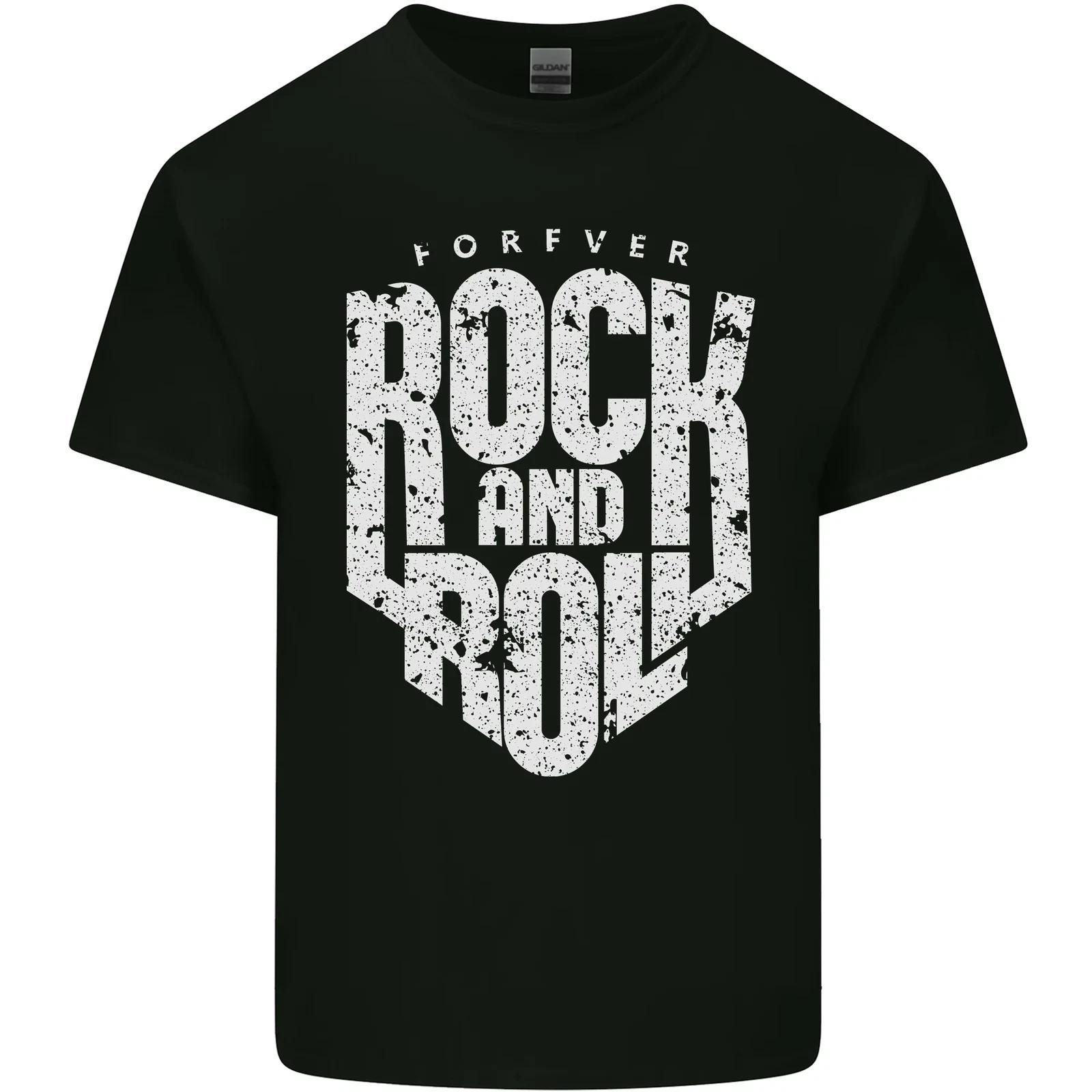 Forever Rock and Roll Guitar Music Kids T-Shirt Childrens S
