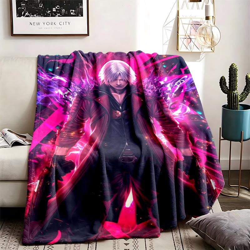 Devil May Cry Theme Blanket Suitable For The Sofa Camping And Travel Made Of Soft Flannel Material An Ideal Gift For Occasions Such As Birthday