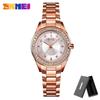 SKMEI 1534 Quartz Watch Innovative Diamond Wristwatches Lady Watches Waterproof Stainless Steel Strap Reloj Mujer Fashion Women
