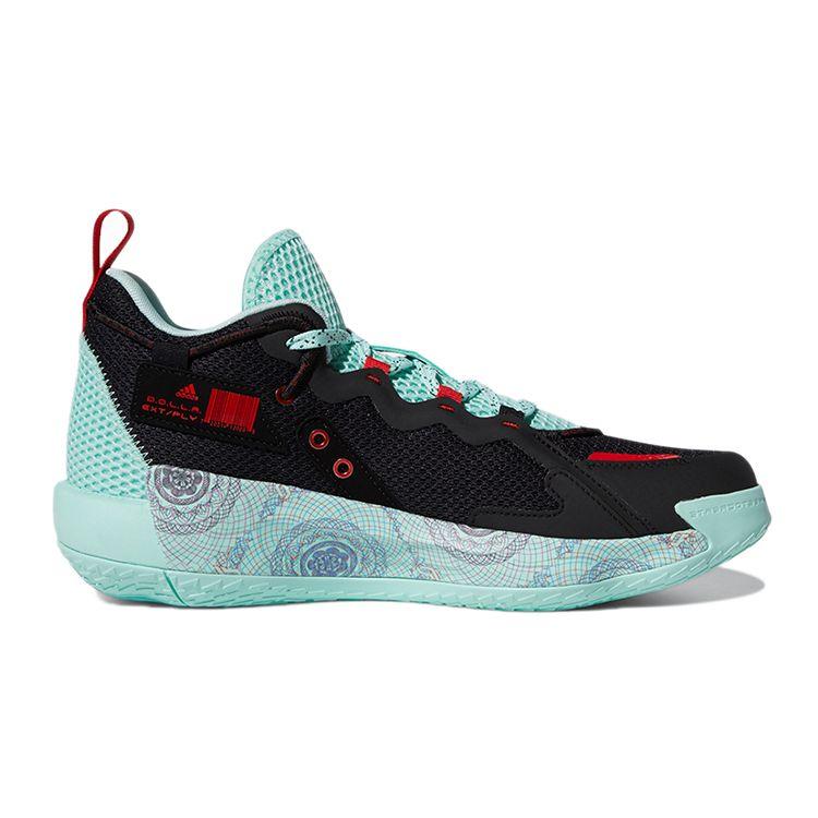 Adidas Dame 7 EXTPLY Black Clear Mint Men Sneakers Core-Black Vivid-Red H68607