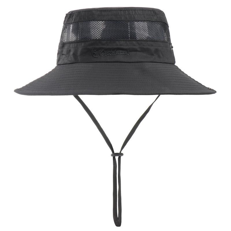 New solid color big edge bucket hat outdoor sunscreen breathable basin hat sun hat summer men's and women's sand hat