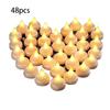 ABWR-48 Flameless Water Candles, Floating Water Electronic Candles, Wedding Party Pool Dinner Candles (Yellow Light) Easy To Use