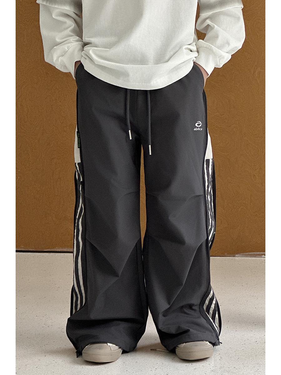 

2025 Autumn Boys Streetwear Wide-Leg Pants 130 cm темно-серого