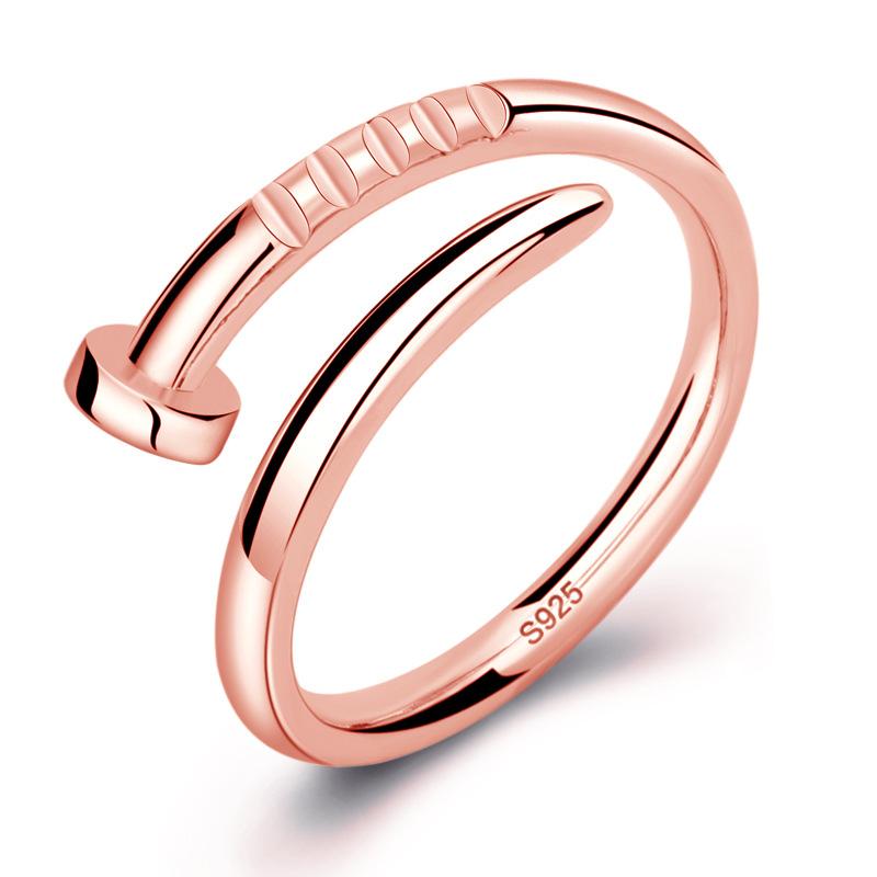 Light Luxury Style Nail Open Ring, Niche Design Ring, Male and Female Couple's Ring, Versatile