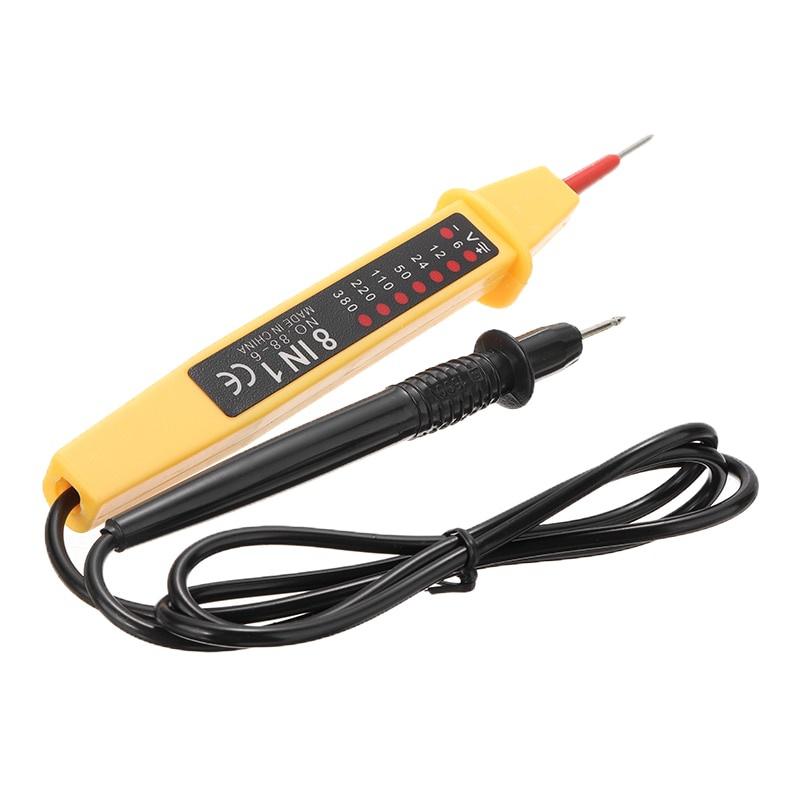 High Quality 8-In-1 Voltage Tester Auto Car Voltage Test Pen AC DC 6-380V Electrical Instruments Tester Detector