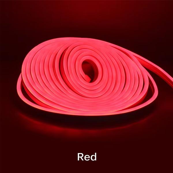 5M DC12V Flexible Neon LED Strip Light SMD2835 600LED/m Waterproof Silicone Rope Tape DIY Room Bedroom Party Home Decoration
