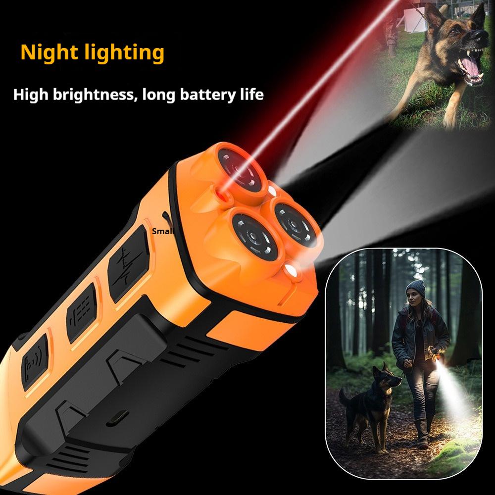 5 in 1 High Power Ultrasonic Dog Repeller Puppy Anti-bark Training Barking Stopper Laser Flashlight Rechargeable Dog Supplies