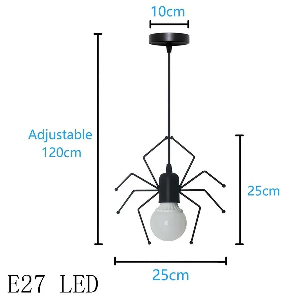 Pendant Light Nordic Little Man Spider Hanging Lamp Iron Swing Lamps Retro Loft Lighting LED Fixture for Kids Room Coffee Bar