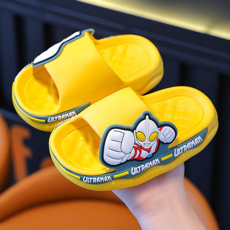 Ultraman Summer Children's Sandals Boys and Girls Indoor Non-Slip Soft Sole Toddler Baby Bath Slippers