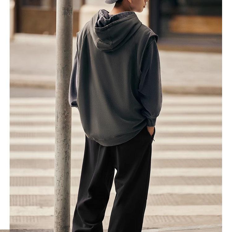 Li Ning Loose Mid Waist Elastic Knitted Casual Pants 2023 Autumn Winter New Style Men Bottoms Black AKLTC53-1