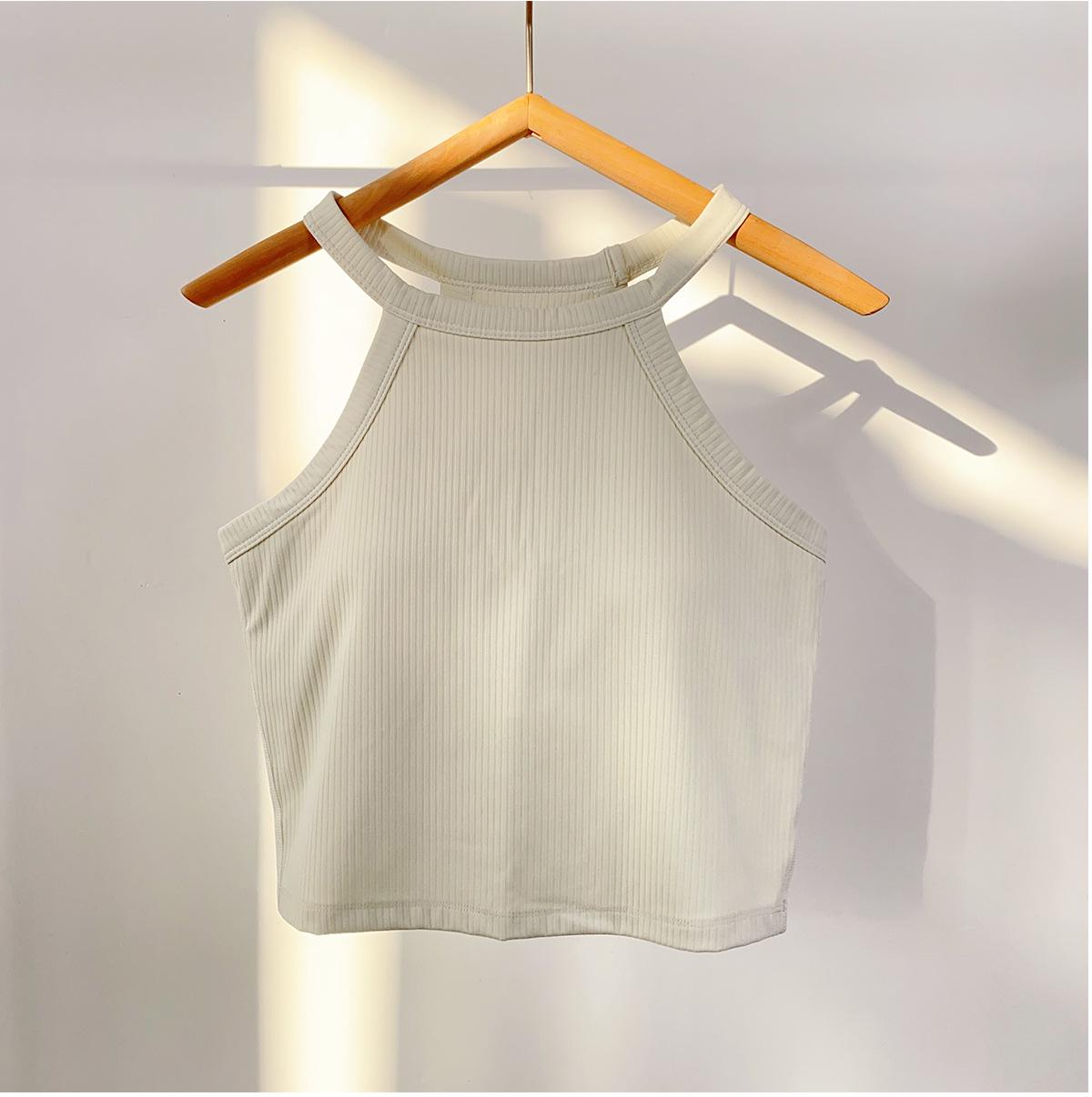 

Женский ударопрочный облегающий рифленый топ для йоги Xi Yang Mu Xue Large белый