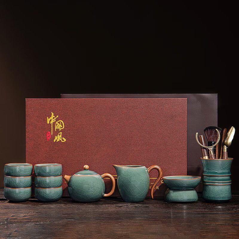 Traditional Ge Kiln Ceramic Kung Fu Tea Set