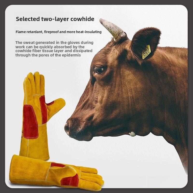 Cowhide welding gloves 789 non-slipabrasion resistant heat-resistant high temperature handling machinery maintenance labor protection gloves