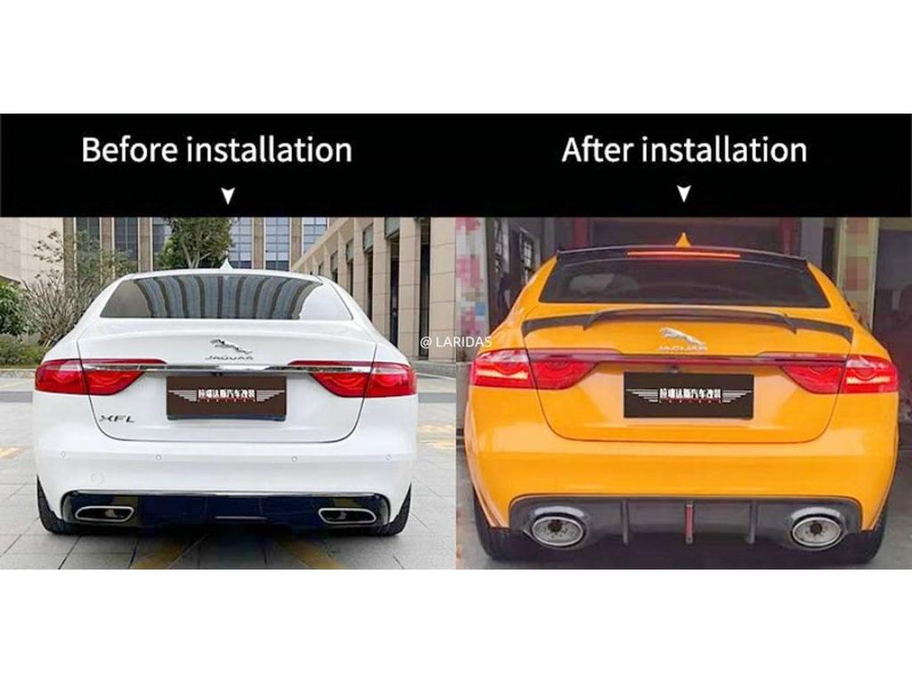 RS-Style Carbon Fiber Rear Diffuser for Jaguar XF 2016-2019