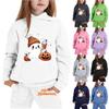 Kids Halloween Hoodie and Sweatpants Set Ghost Pumpkin Print Long Sleeve Pullover Top and Elastic Waist Bottoms Casual Outfit for Children