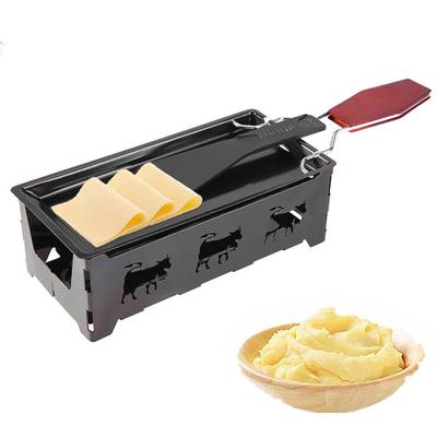 Tragbares Käsefondue-Set mit Heizplatte und Spatel für Camping