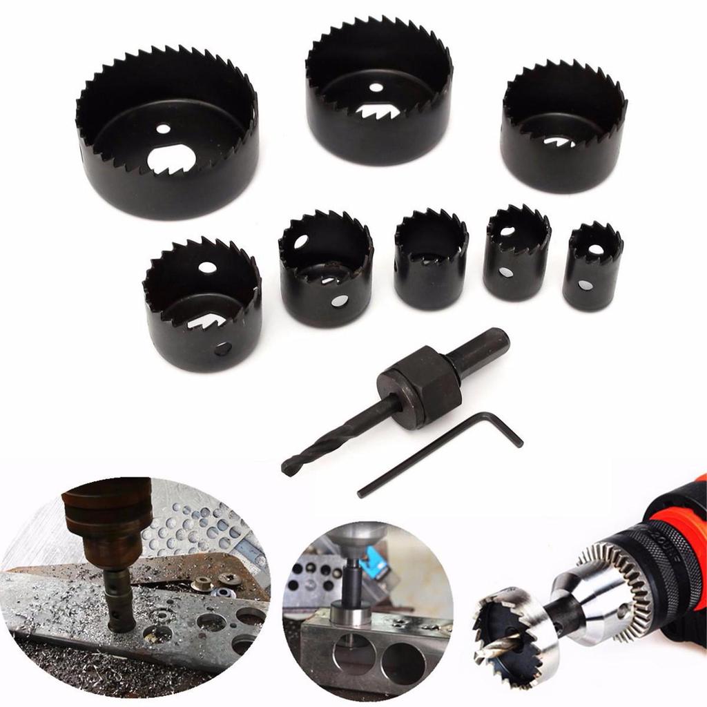 11Pcs HOLE SAW CUTTER SET Round//Circular Drill Cutting Case Kit Metal//Alloy//Wood