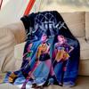 Kpop Demon Hunters Pattern Blanket, Cozy Blanket for All-Season Comfort On Sofas, Beds, Office, Car, Camping and Travel