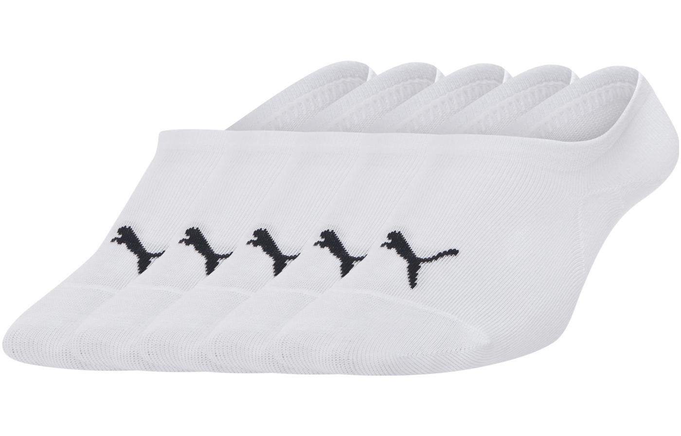 Носки PUMA Низкие Унисекс 5 пар Белые 907914-02 39/42