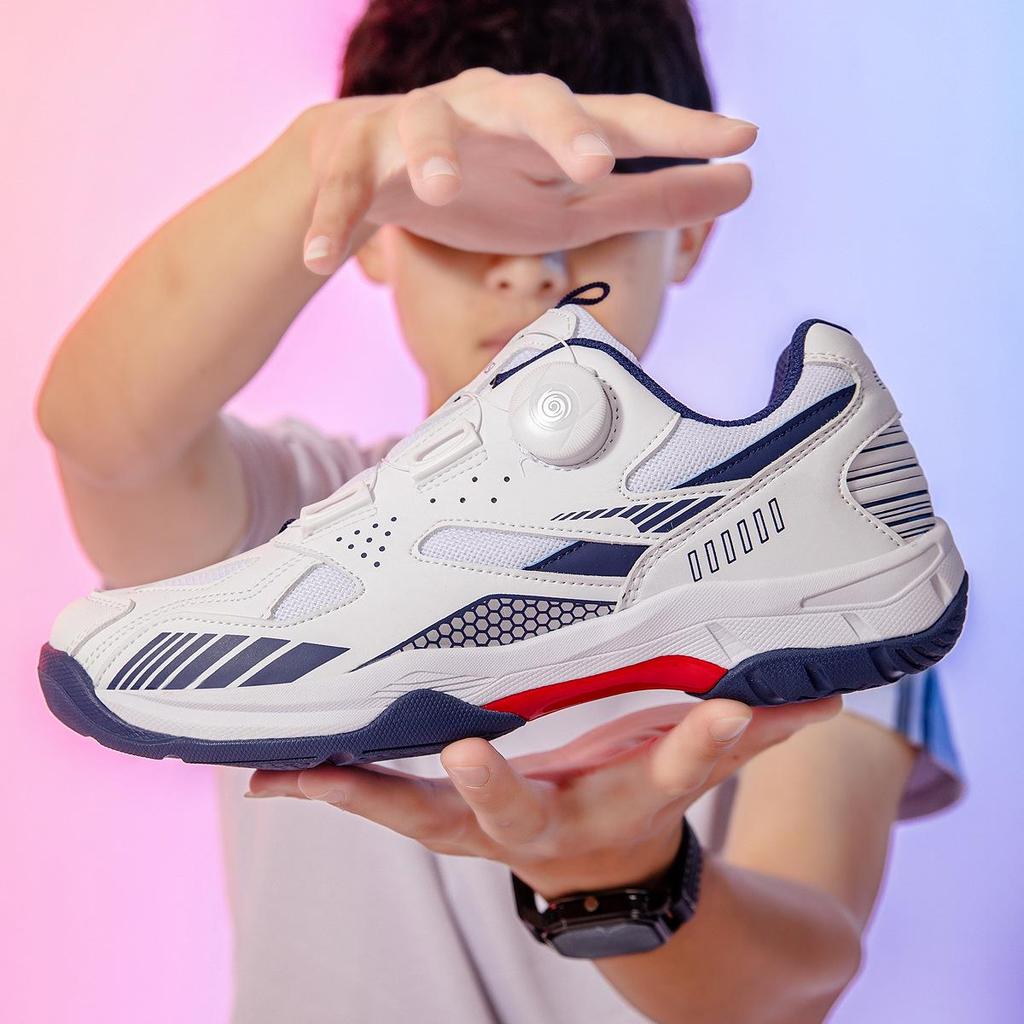 Scarpe da Badminton e Tennis Leggere e Traspiranti da Uomo con Fibbia Rotante
