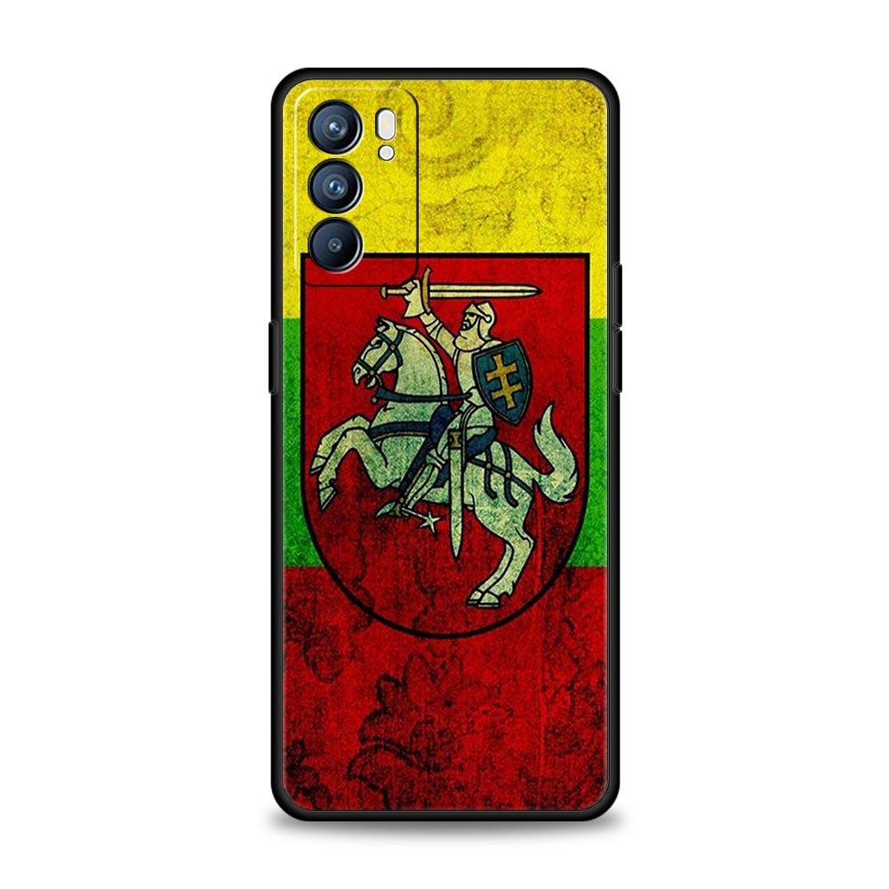 Flag of Lithuania Flag Phone Case For Oppo Reno8 Reno7 Reno6 Pro A54 5G Find X6 X5 A53 A52 A9 A15 A95 A17 A16 A74 A57 A31 Cover