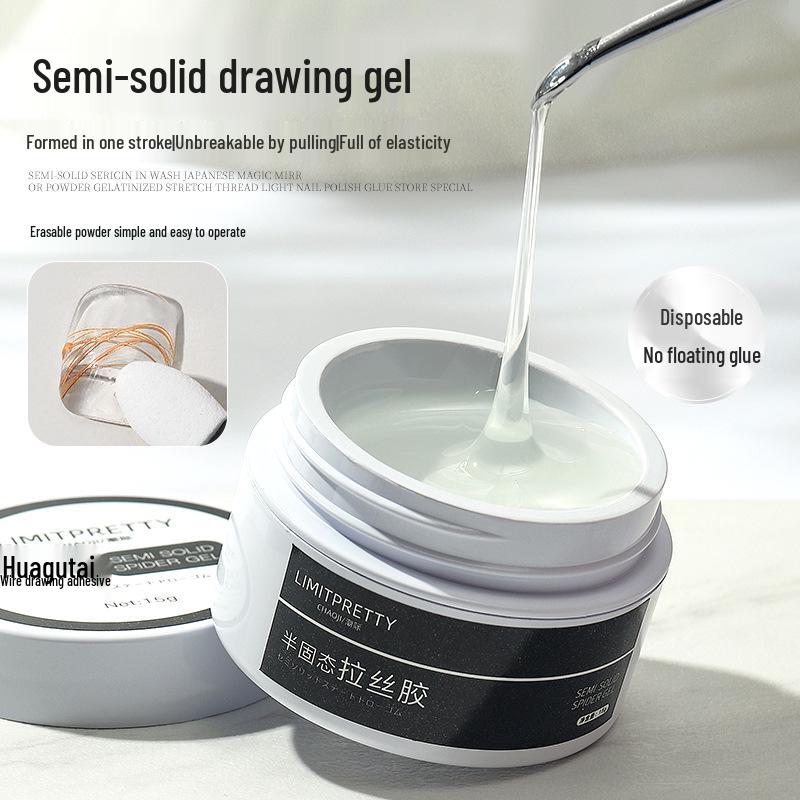 

Японский эластичный прозрачный гель для рисования нейл-арта без липкого слоя с зеркальной пудрой для УФ-гель-лака.