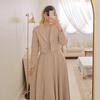 2025 Autumn Women's Long-Sleeved Cardigan & A-line Dress Set - European & American Style