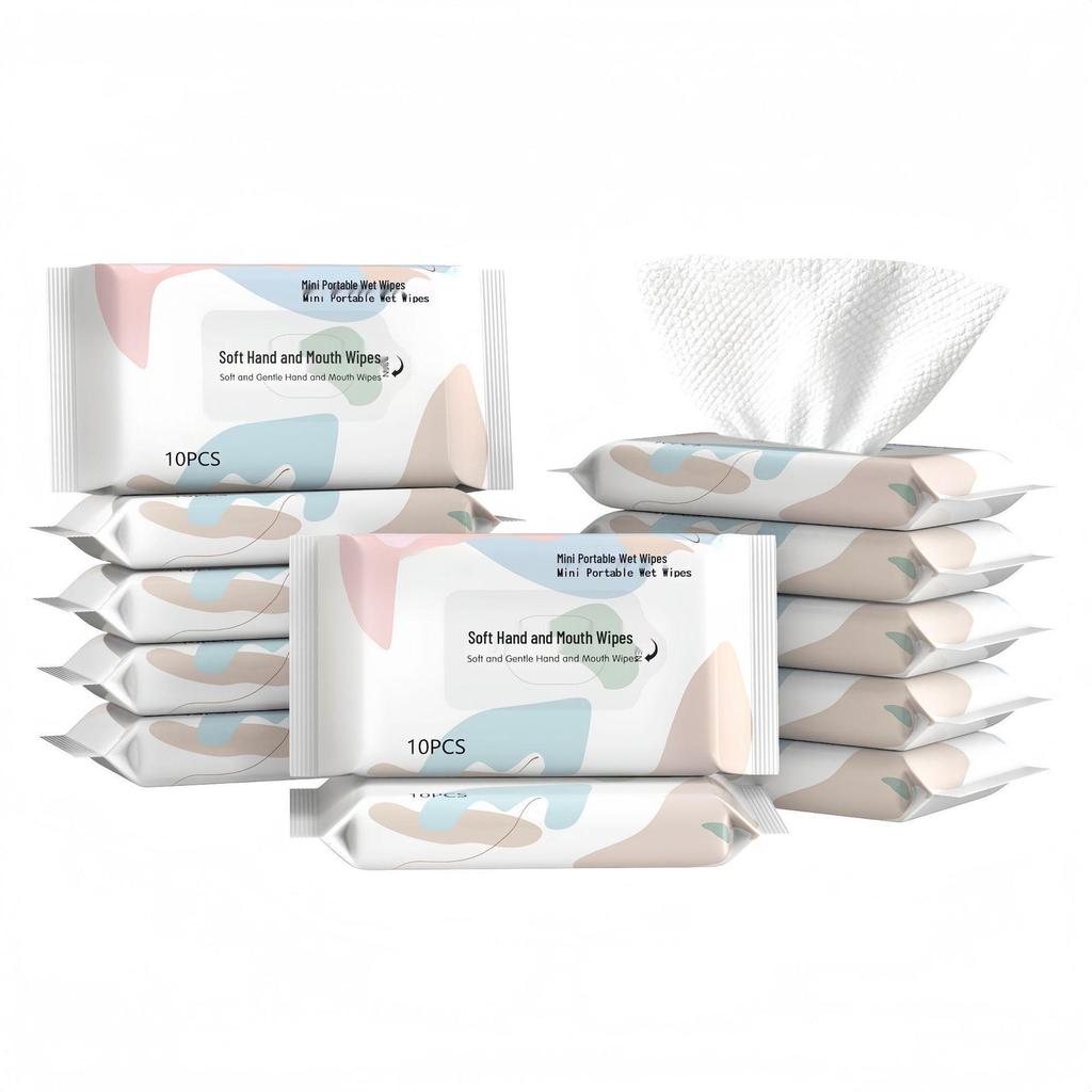 Portable Baby Hand & Mouth Wipes - Pure Water, Disposable Infant & Toddler Wet Wipes