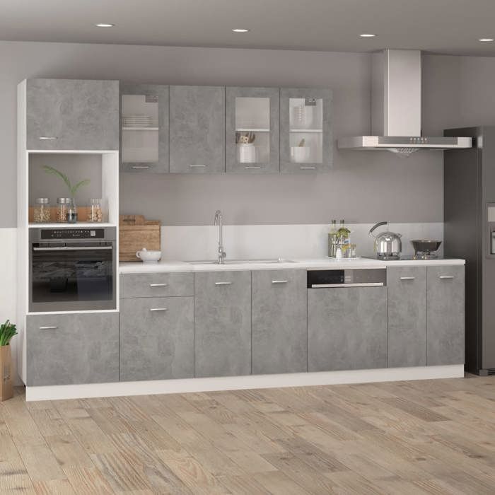 VidaXL Dishwasher Panel "Lyon" Concrete Grey 59.5 X 3 X 67 Cm Engineered Wood 802566