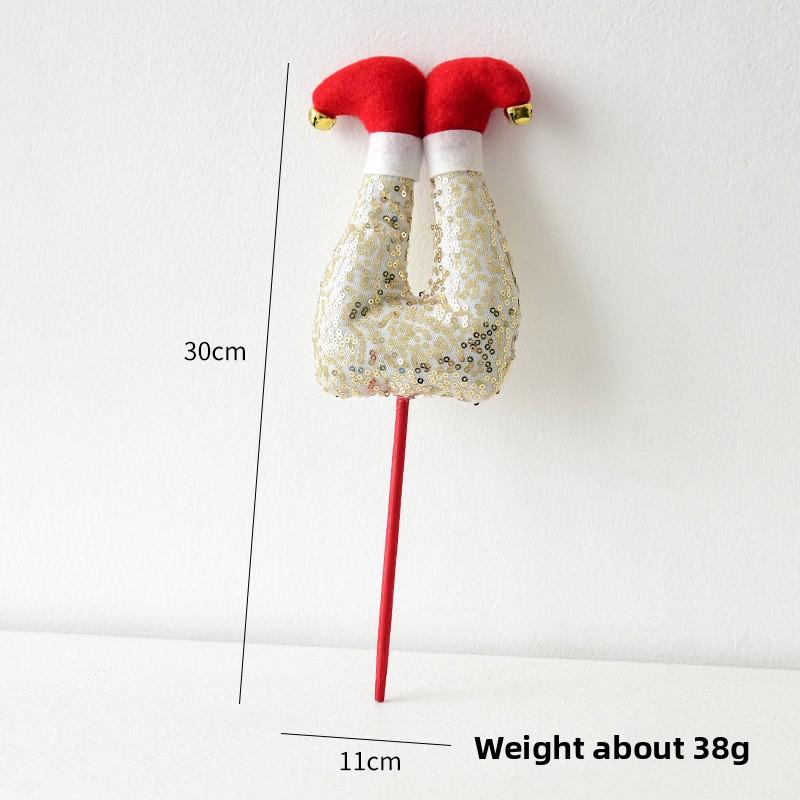 Christmas Decoration Elf Hat Cuttings Decoration Christmas Tree Christmas Elf Stick Christmas Gift