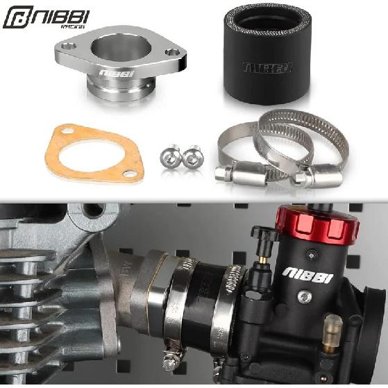 NIBBI CNC Intake Manifold Replacement Orginal CG Engine Horizontal Engine High-Performance Manifold Motorcycle PE PWK Carburetor