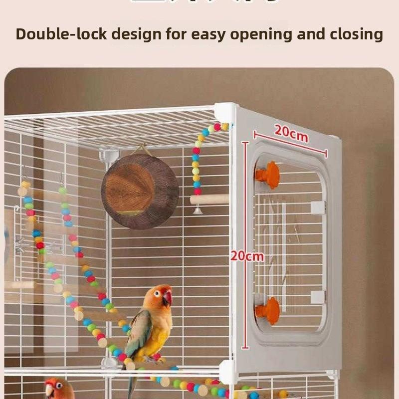 Large Bird Cage for Parrots New Generation Anti-Scatter Design for Cockatiels Spacious Aviary Luxury Habitat for Medium Birds