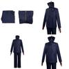 Detailed Jujutsu Kaisen Toge Inumaki Cosplay Outfit With Navy Blue Color Durable Polyester Material And Complete Top And Pants