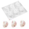 3D Easter Bunny Rabbit Silicone Mold Chocolate Fondant Mousse Cake Decorating Dessert Pudding Baking Candle Soap Craft Casting