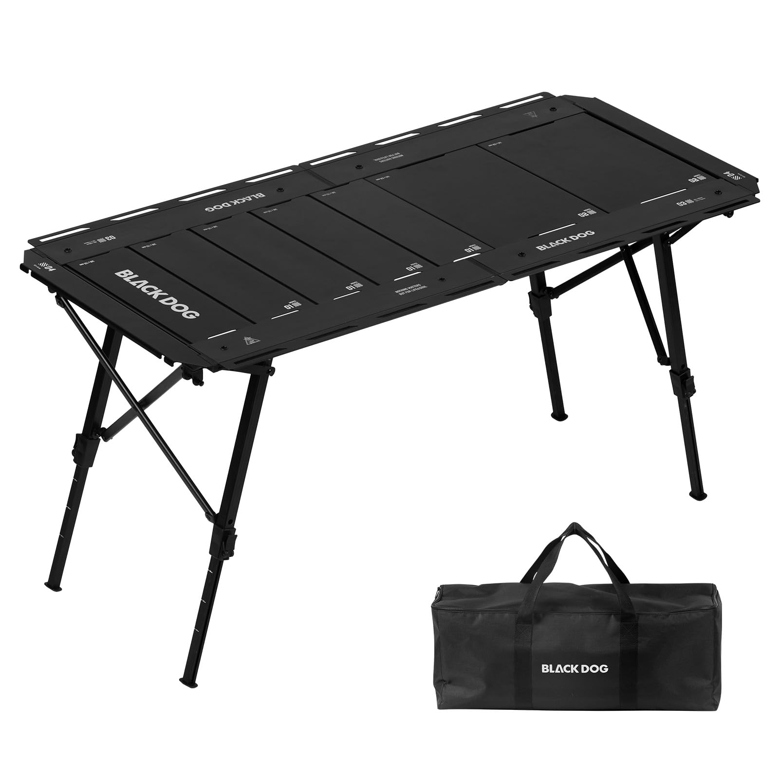 

BLACKDOG Hyakushiki IGT Camping IGT Standard Panel Height Adjustable from Aluminum Storage Bag Included [Official] Table, Foldable, 4.5 Units, Top,