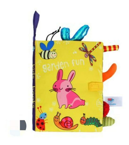Multifunctional Tear-Proof Cloth Book: Educational Baby Rattle & Enlightenment Toy