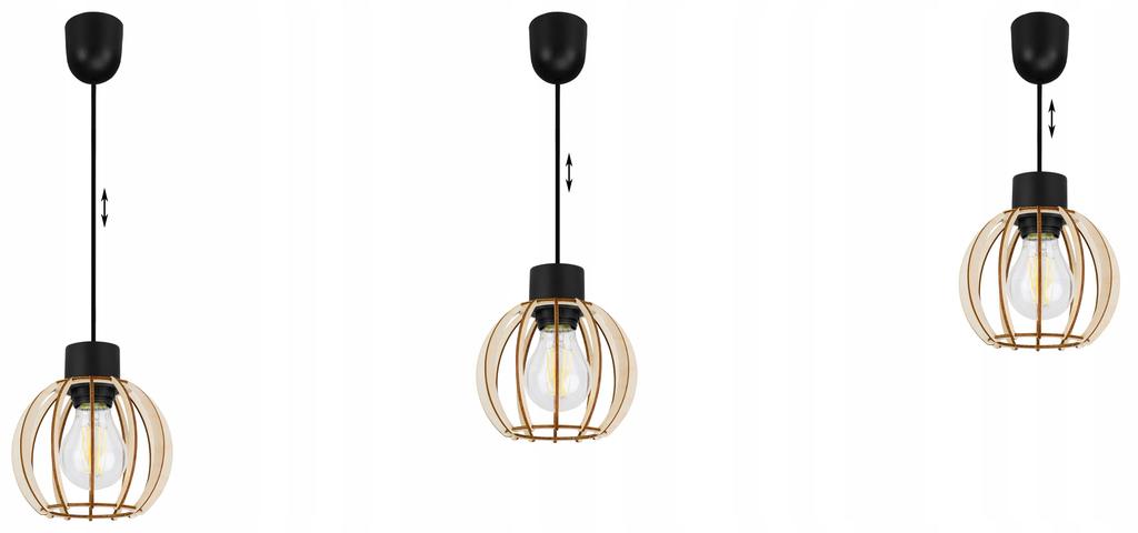 MODERN WOODEN LED CEILING HANGING LAMP