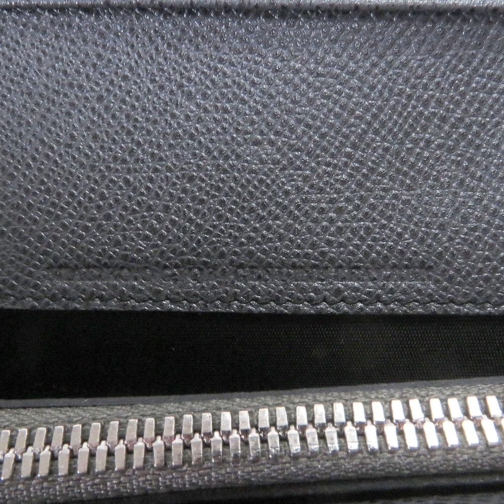 Pristine BALLY Bifold Wallet Logo Embossing Gray Leather Mens Used