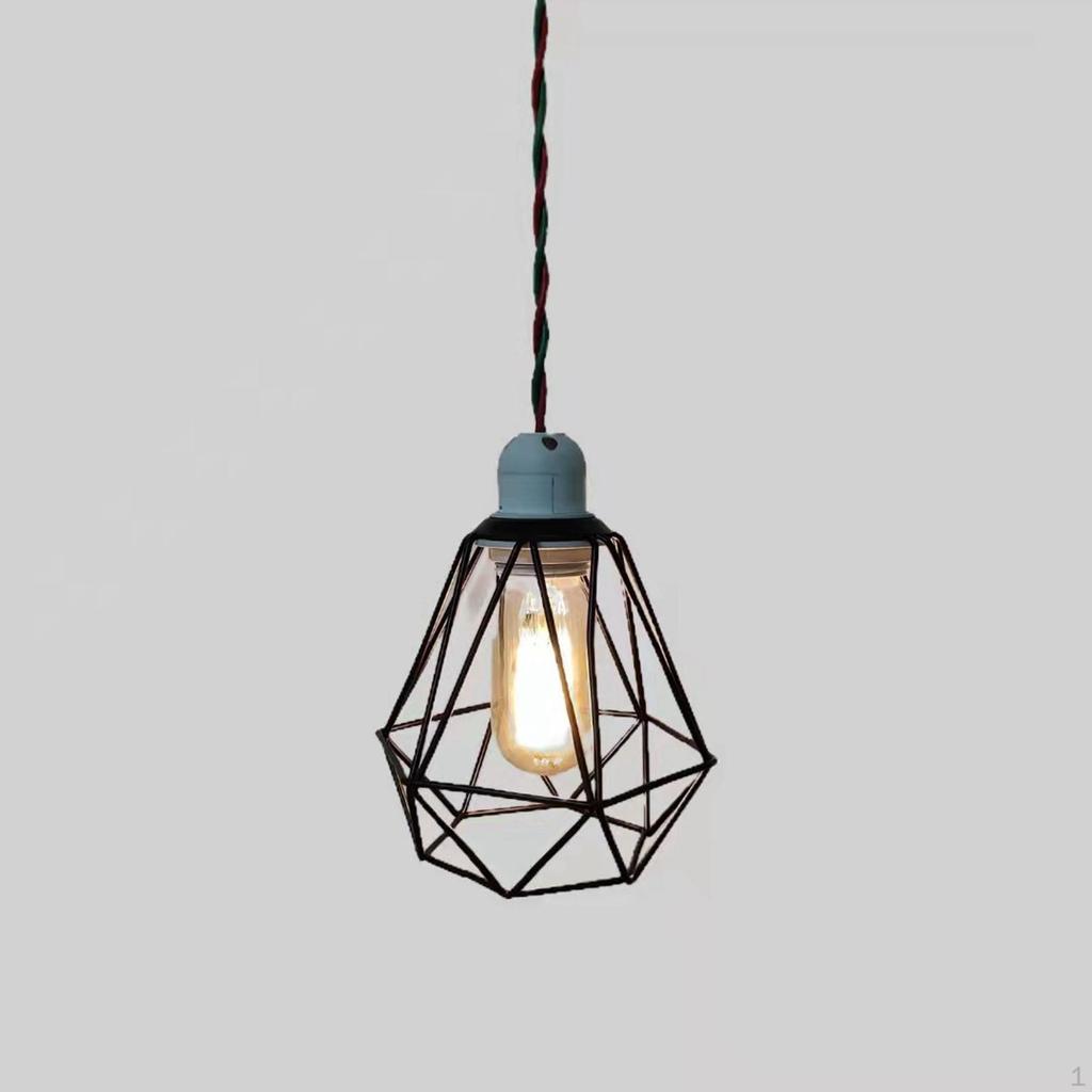 Metal Pendant Lamp Shade Hanging Light Fixture Vintage Style Protective Lampshades for Entryway