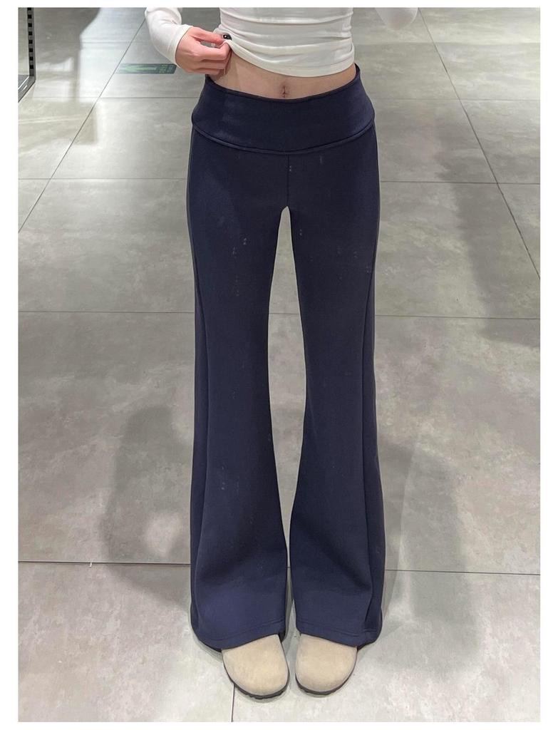 Women’s Fleece-Lined Micro-Flare Yoga Pants – High-Waisted, Slimming, Versatile for Autumn/Winter 2025