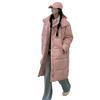 Down cotton jacket women's mid-length over the knee 2025 winter new thickened padded jacket Korean version student cotton jacket