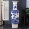 1.8m Hand-Painted Blue & White Ceramic Floor Vase (Welcoming Pine)