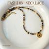 Sunset 2025 Early Autumn Natural Stone Beaded Necklace - High-End Niche Clavicle Chain
