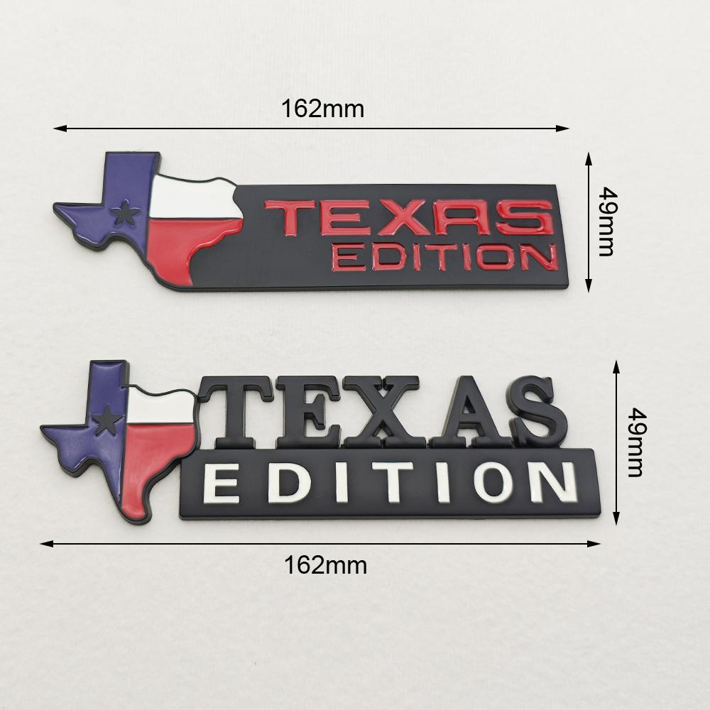 Universal 3D Metal Car Badge TEXAS EDITION Logo Emblem Flag Sticker For Ford Jeep Chevrolet Ram GMC Dodge Motorcycle Accessories
