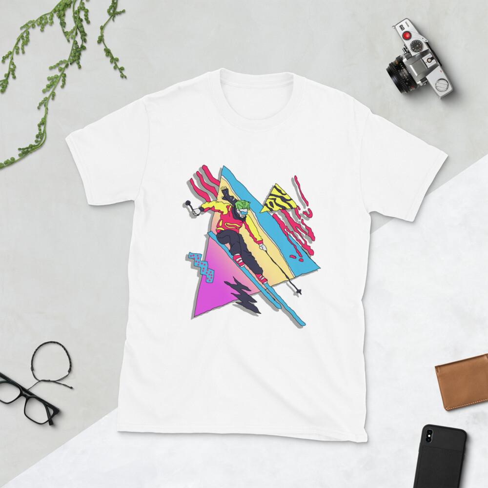 skier shirt, t-shirt, skiing gift, retro vintage Short-Sleeve Unisex T-Shirt S разноцветный